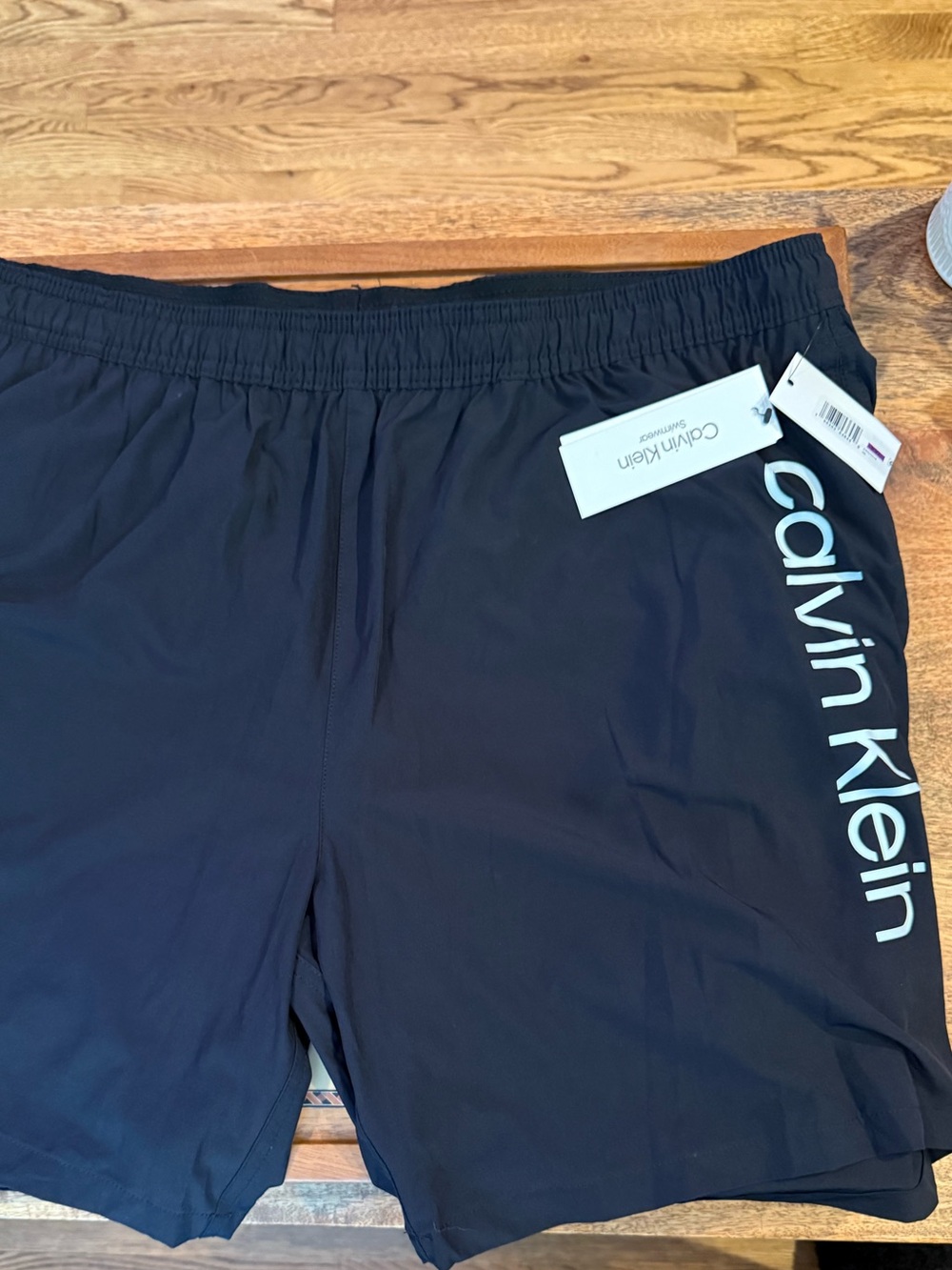 NWT Calvin Klein Black Men's Swim/Active Shorts with Side Logo 2XL